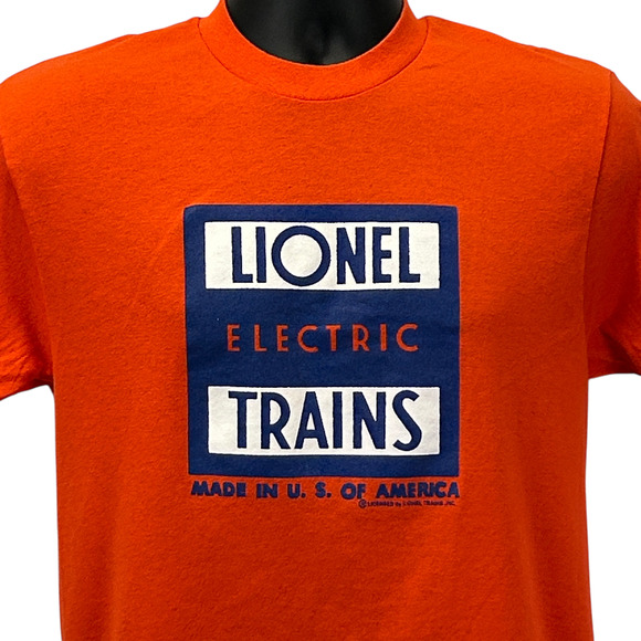 Vintage Lionel Electric Trains T Shirt Mens S Small Orange 90s Model Railroad - Picture 1 of 7